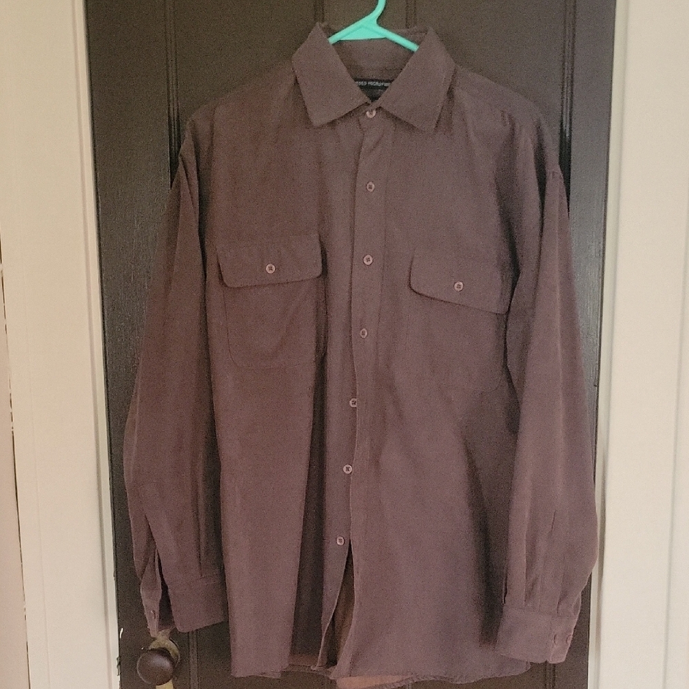 BRUNO Sueded Button-Up Shirt Size M